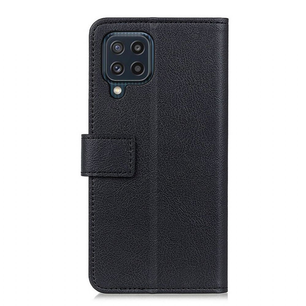 Folio-hoesje voor Samsung Galaxy M32 Klassiek Leereffect