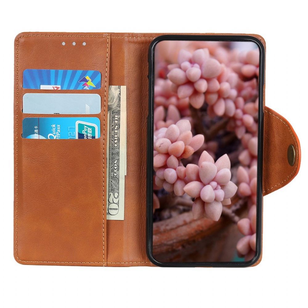 Folio-hoesje voor Samsung Galaxy M32 Knoop Van Kunstleer