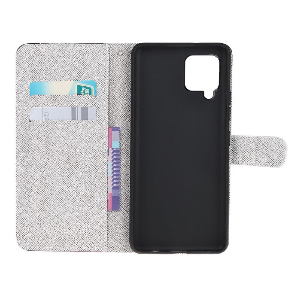 Folio-hoesje voor Samsung Galaxy M32 Met Ketting Thong Veer