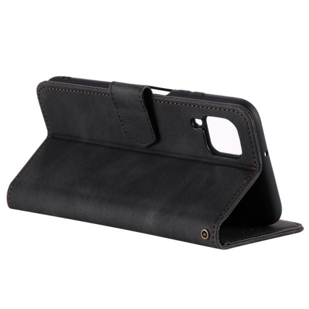 Folio-hoesje voor Samsung Galaxy M32 Skin-touch-naden