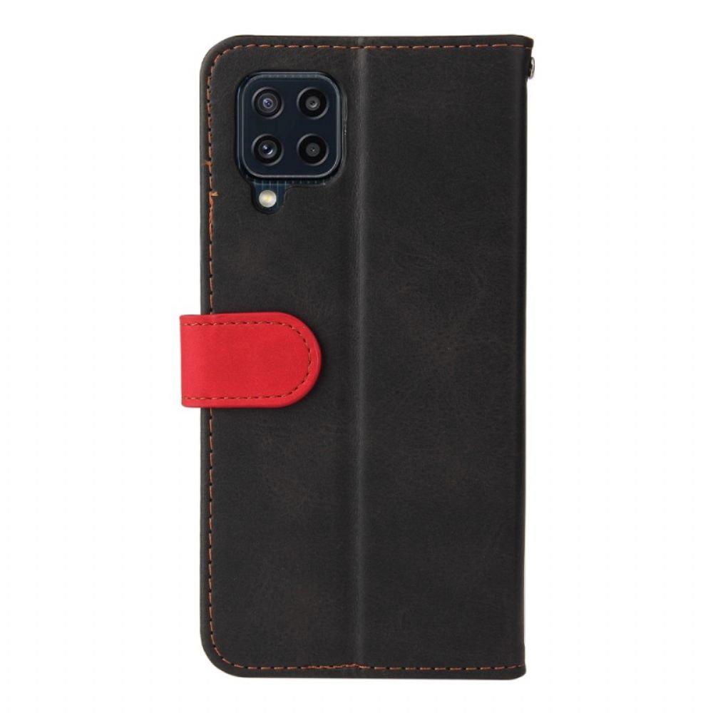 Folio-hoesje voor Samsung Galaxy M32 Tweekleurig