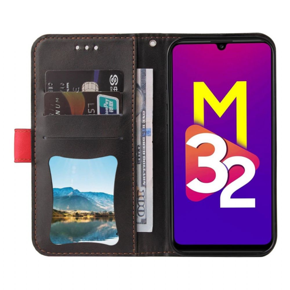 Folio-hoesje voor Samsung Galaxy M32 Tweekleurig