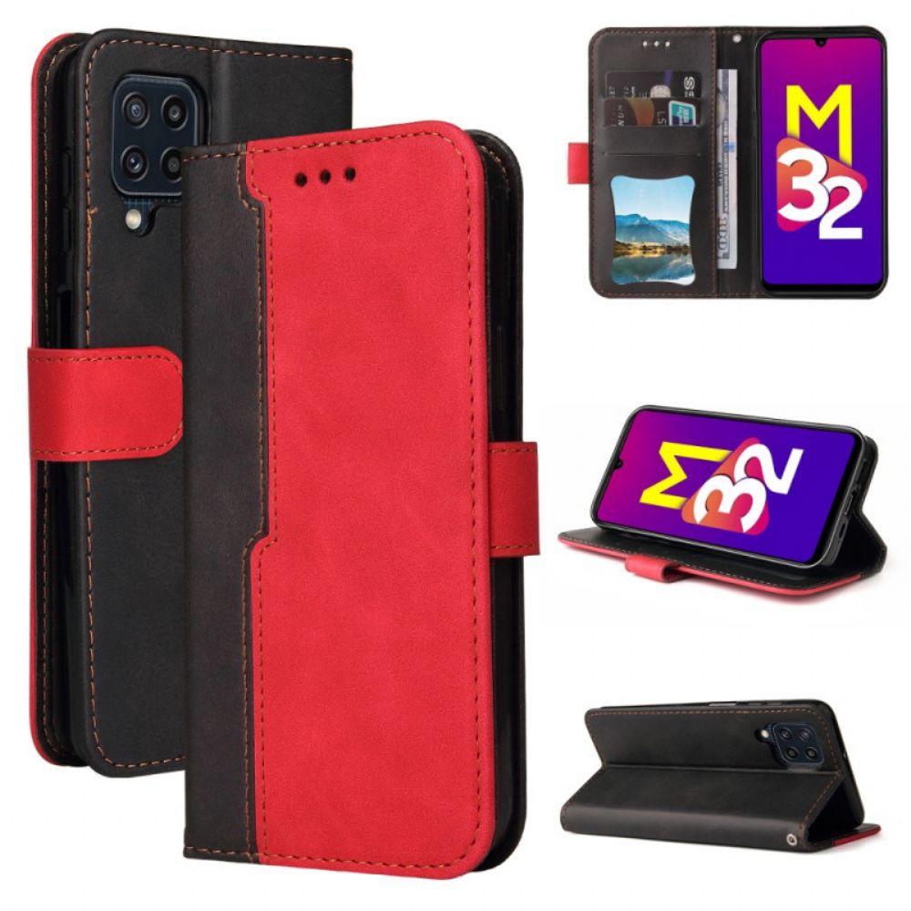 Folio-hoesje voor Samsung Galaxy M32 Tweekleurig