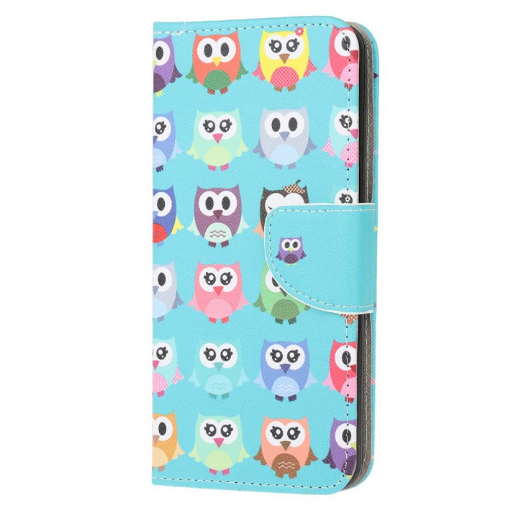 Folio-hoesje voor Samsung Galaxy M32 Uilen