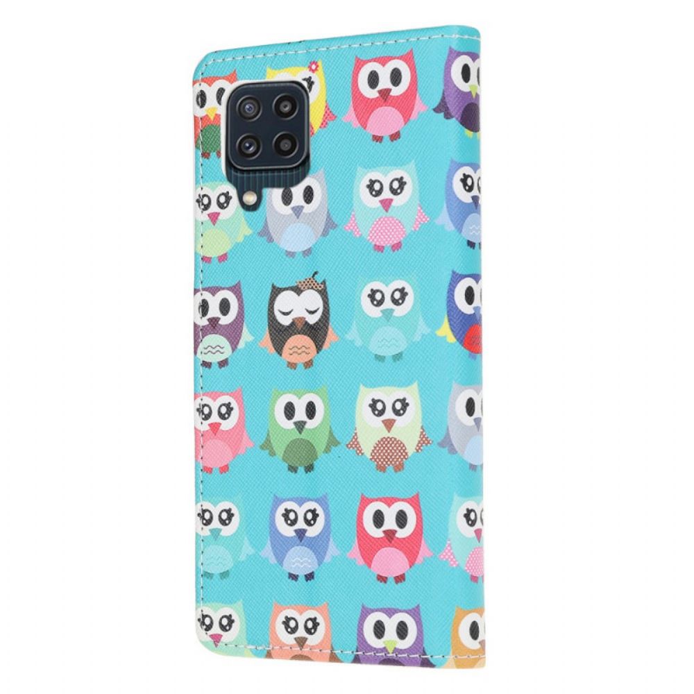 Folio-hoesje voor Samsung Galaxy M32 Uilen