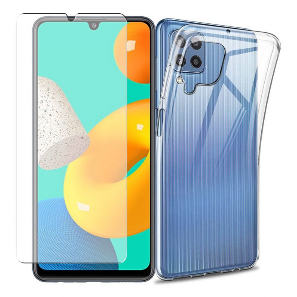 Hoesje voor Samsung Galaxy M32 Combo En Scherm Gehard Glas