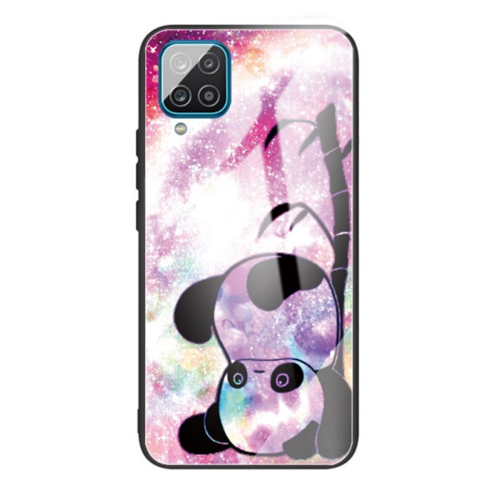 Hoesje voor Samsung Galaxy M32 Panda Gehard Glas