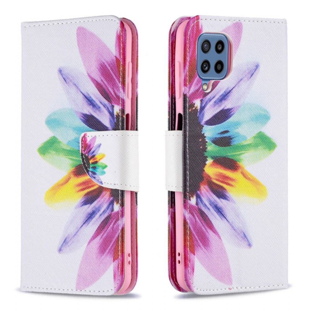 Leren Hoesje voor Samsung Galaxy M32 Indische Olifant