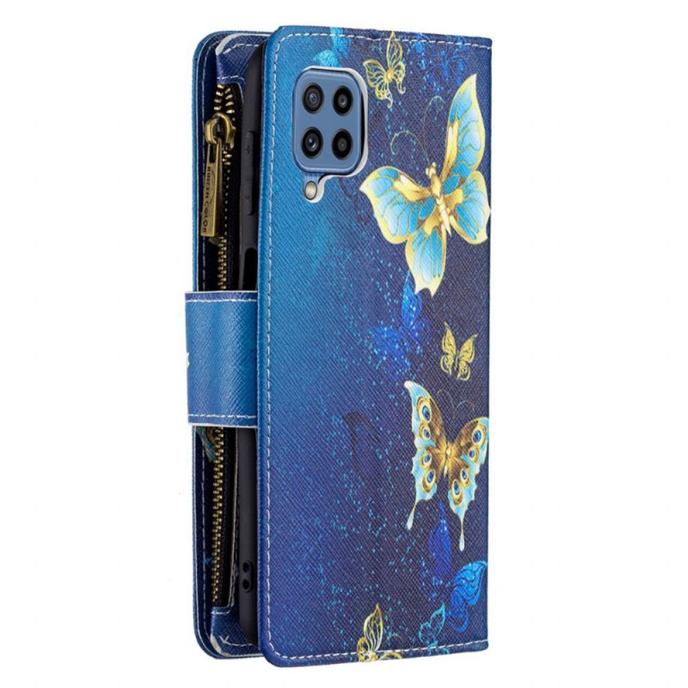 Leren Hoesje voor Samsung Galaxy M32 Vlinderzak Met Rits