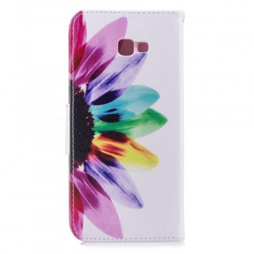 Flip Case voor Samsung Galaxy J4 Plus Aquarel Bloem