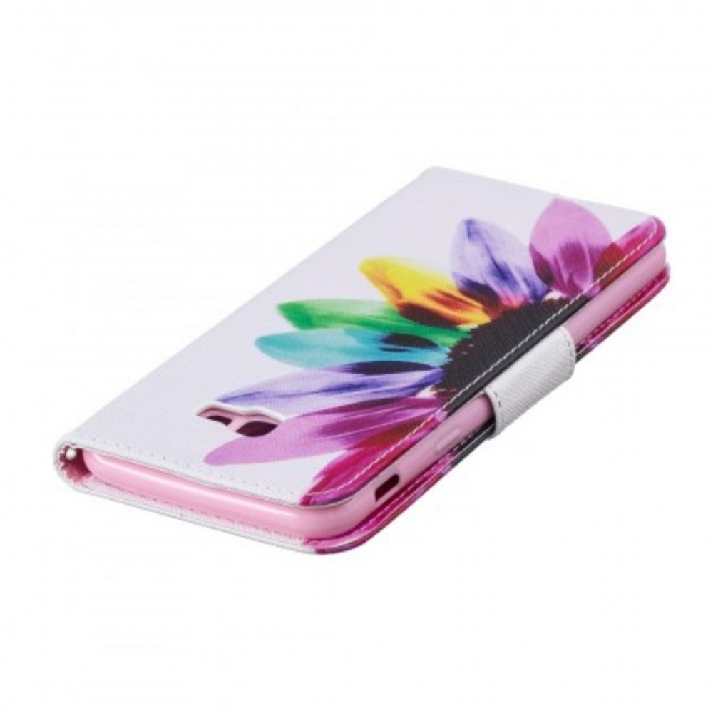 Flip Case voor Samsung Galaxy J4 Plus Aquarel Bloem