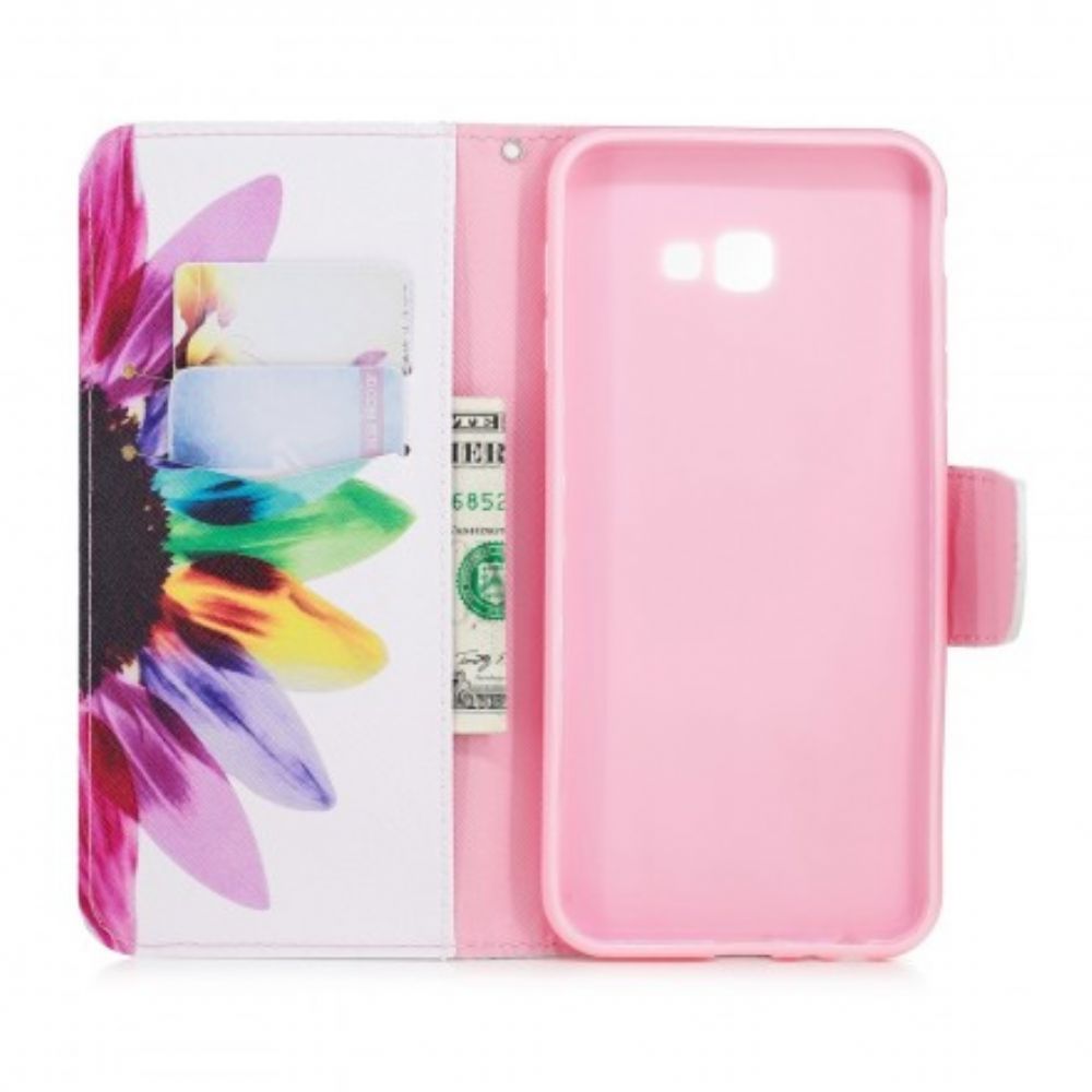 Flip Case voor Samsung Galaxy J4 Plus Aquarel Bloem