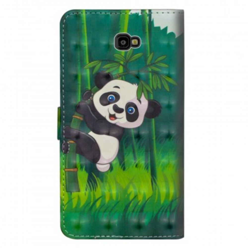 Folio-hoesje voor Samsung Galaxy J4 Plus Panda En Bamboe