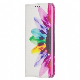 Bescherming Hoesje voor Samsung Galaxy S21 Plus 5G Folio-hoesje Aquarel Bloem