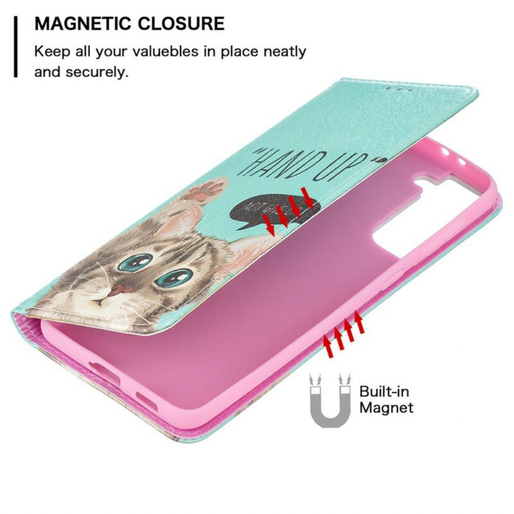 Bescherming Hoesje voor Samsung Galaxy S21 Plus 5G Folio-hoesje Hand Omhoog