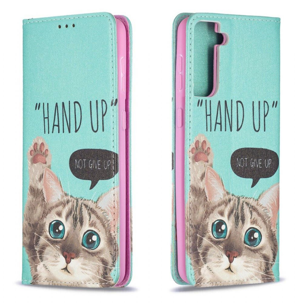 Bescherming Hoesje voor Samsung Galaxy S21 Plus 5G Folio-hoesje Hand Omhoog