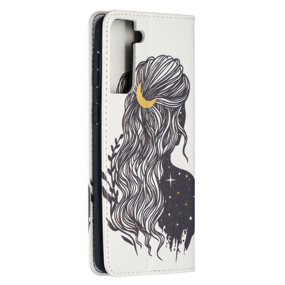 Bescherming Hoesje voor Samsung Galaxy S21 Plus 5G Folio-hoesje Mooi Haar