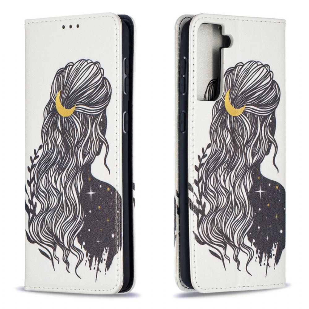 Bescherming Hoesje voor Samsung Galaxy S21 Plus 5G Folio-hoesje Mooi Haar