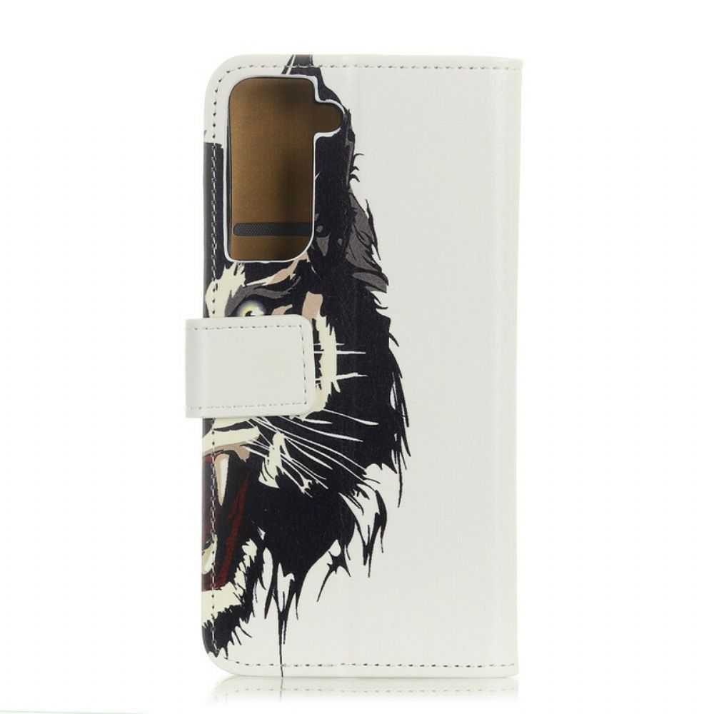 Flip Case voor Samsung Galaxy S21 Plus 5G Felle Tijger