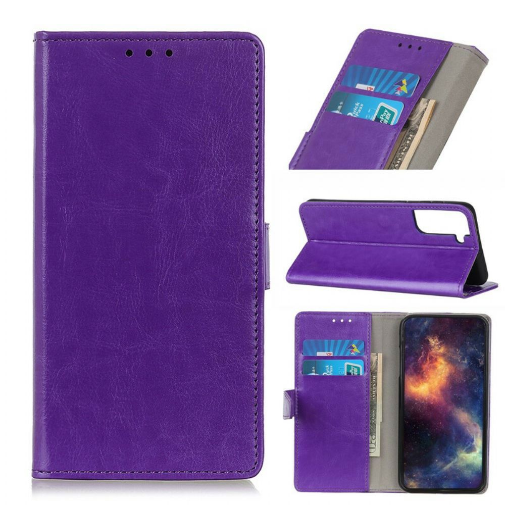 Flip Case voor Samsung Galaxy S21 Plus 5G Glanzend Glanzend Leereffect