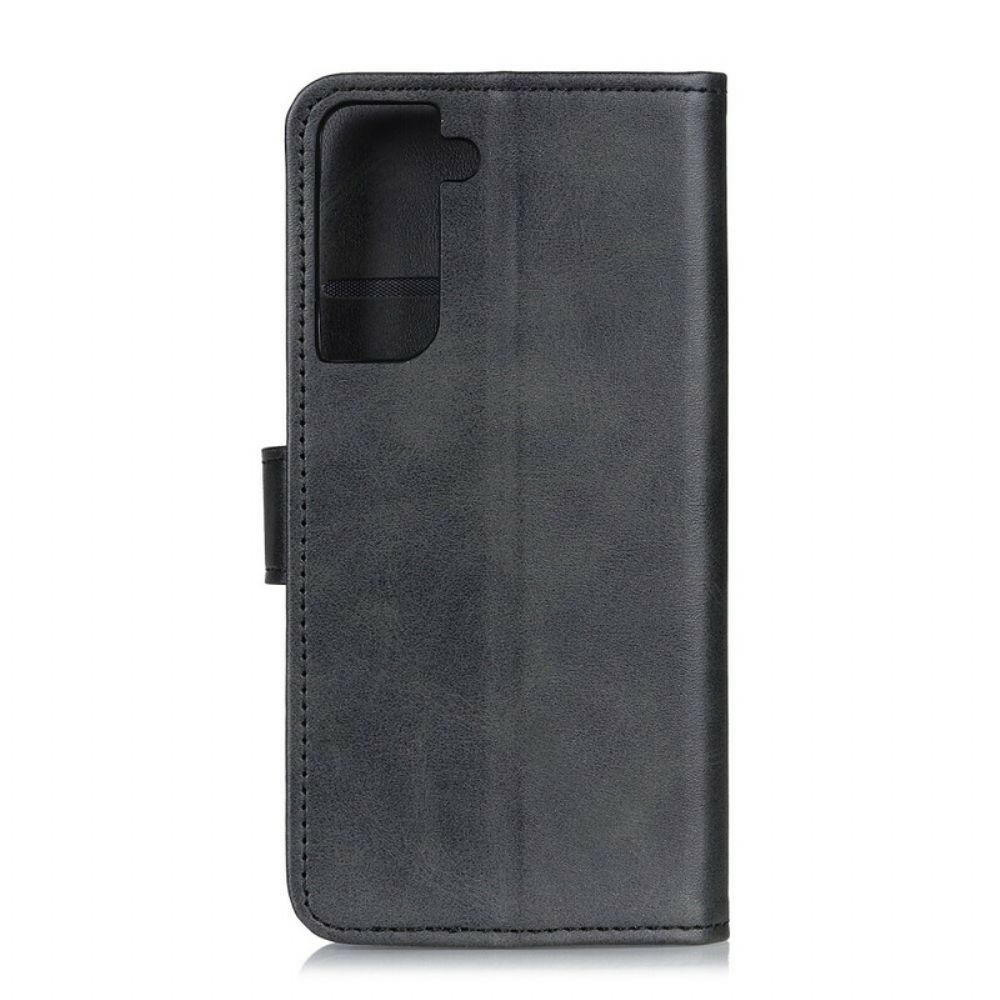 Flip Case voor Samsung Galaxy S21 Plus 5G Retro Mat Leereffect