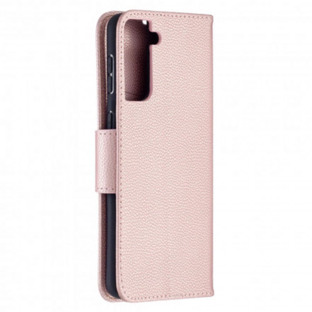 Folio-hoesje voor Samsung Galaxy S21 Plus 5G Flip Case Litchi Flap Schuin