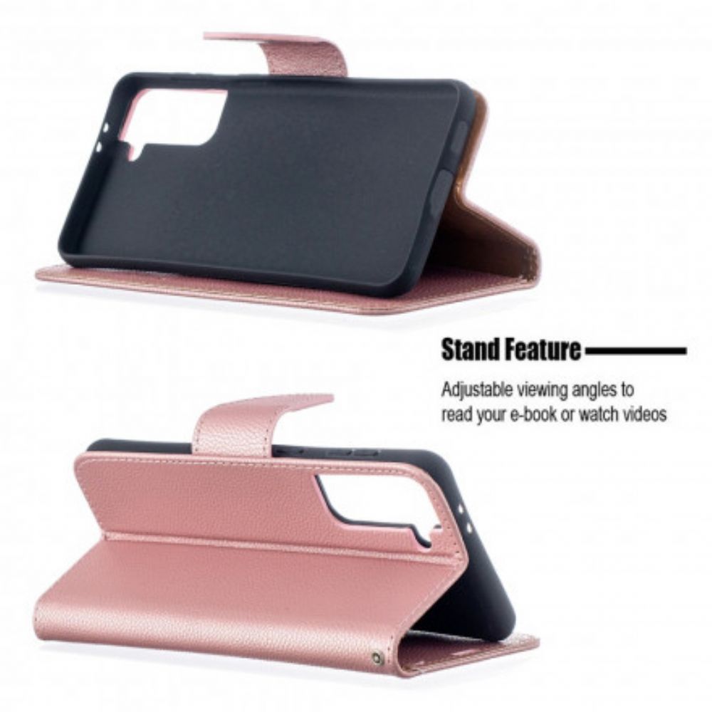 Folio-hoesje voor Samsung Galaxy S21 Plus 5G Flip Case Litchi Flap Schuin