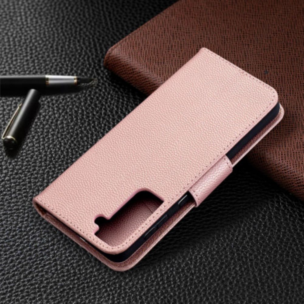 Folio-hoesje voor Samsung Galaxy S21 Plus 5G Flip Case Litchi Flap Schuin