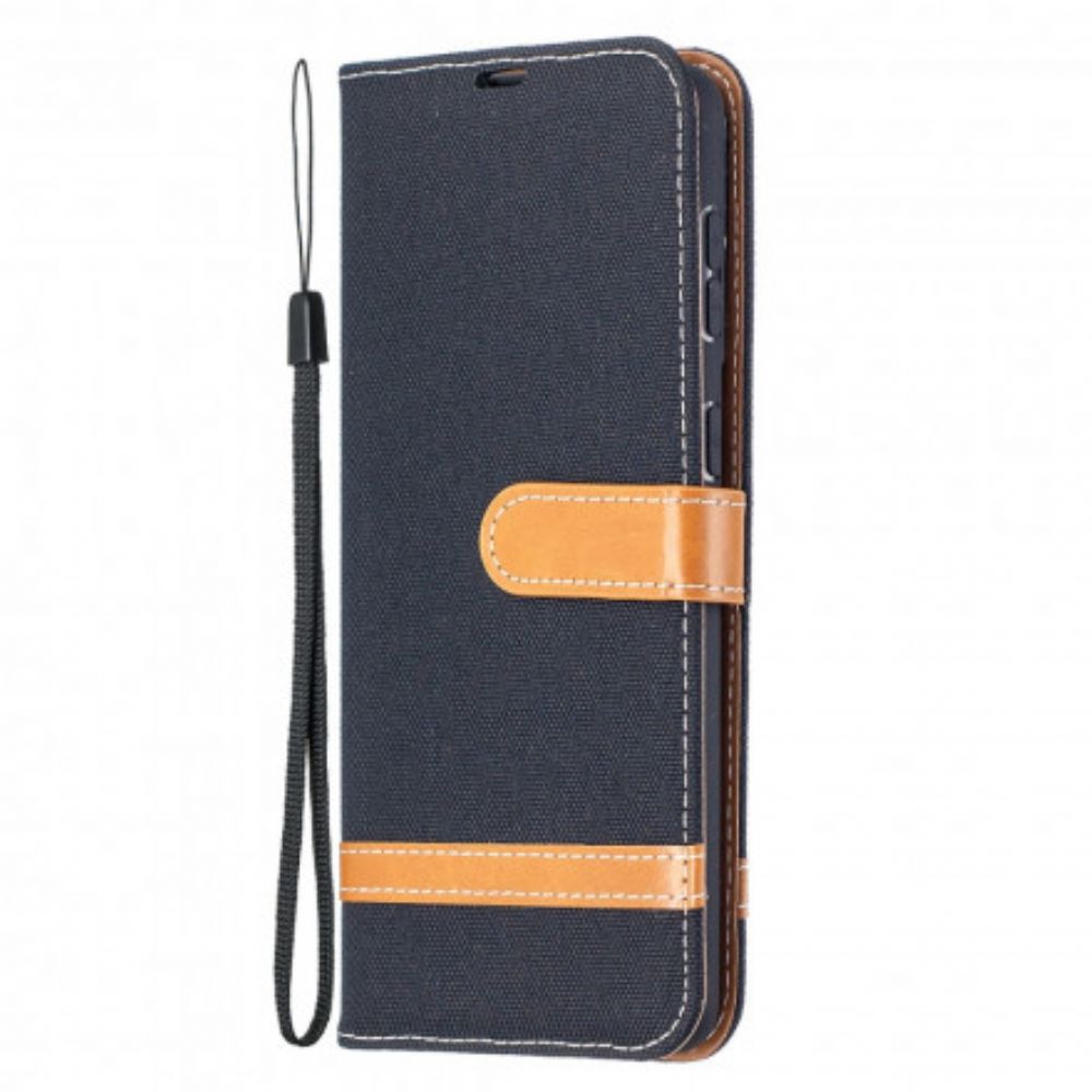 Folio-hoesje voor Samsung Galaxy S21 Plus 5G Met Ketting Band Met Stof En Leereffect