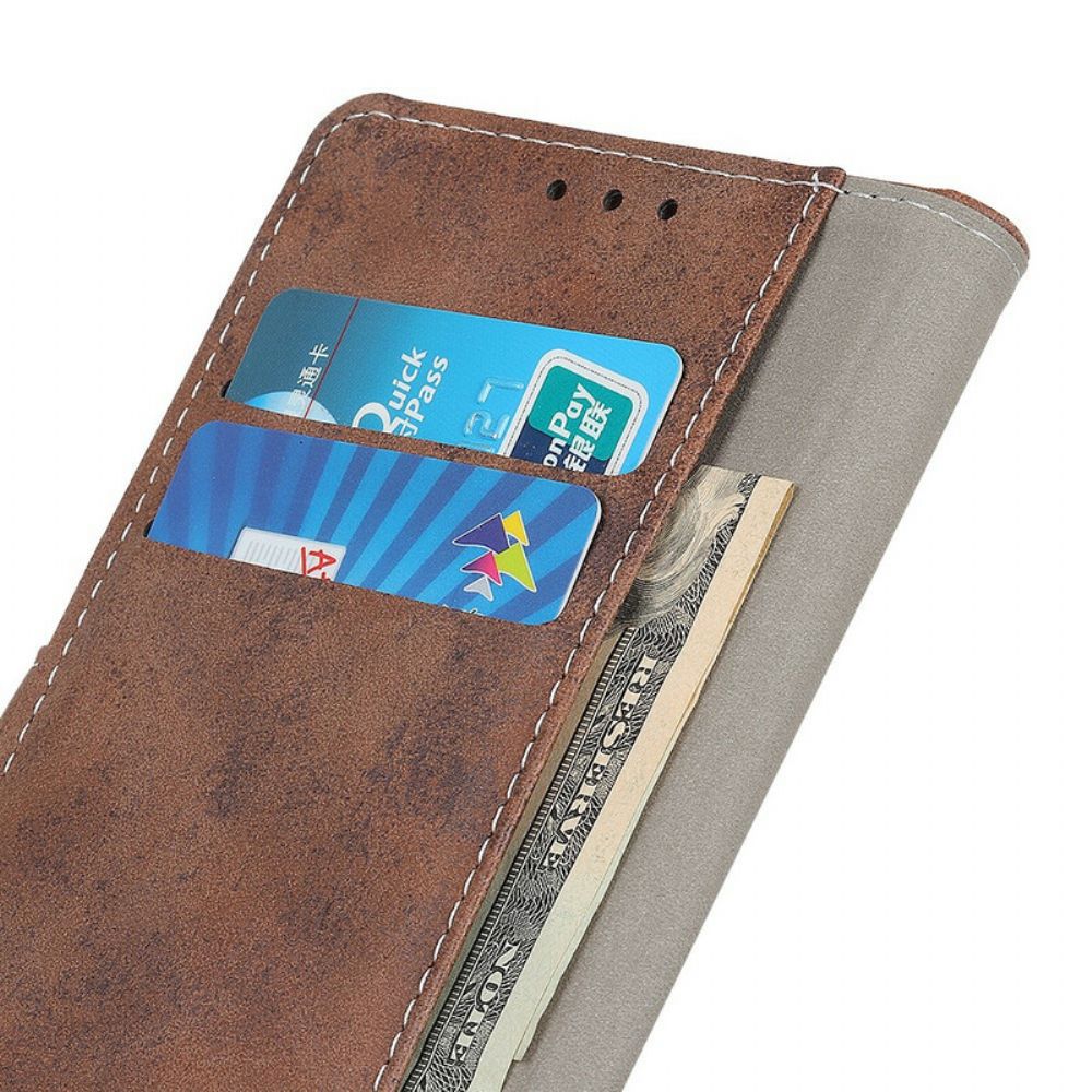 Folio-hoesje voor Samsung Galaxy S21 Plus 5G Vintage Kunstleer