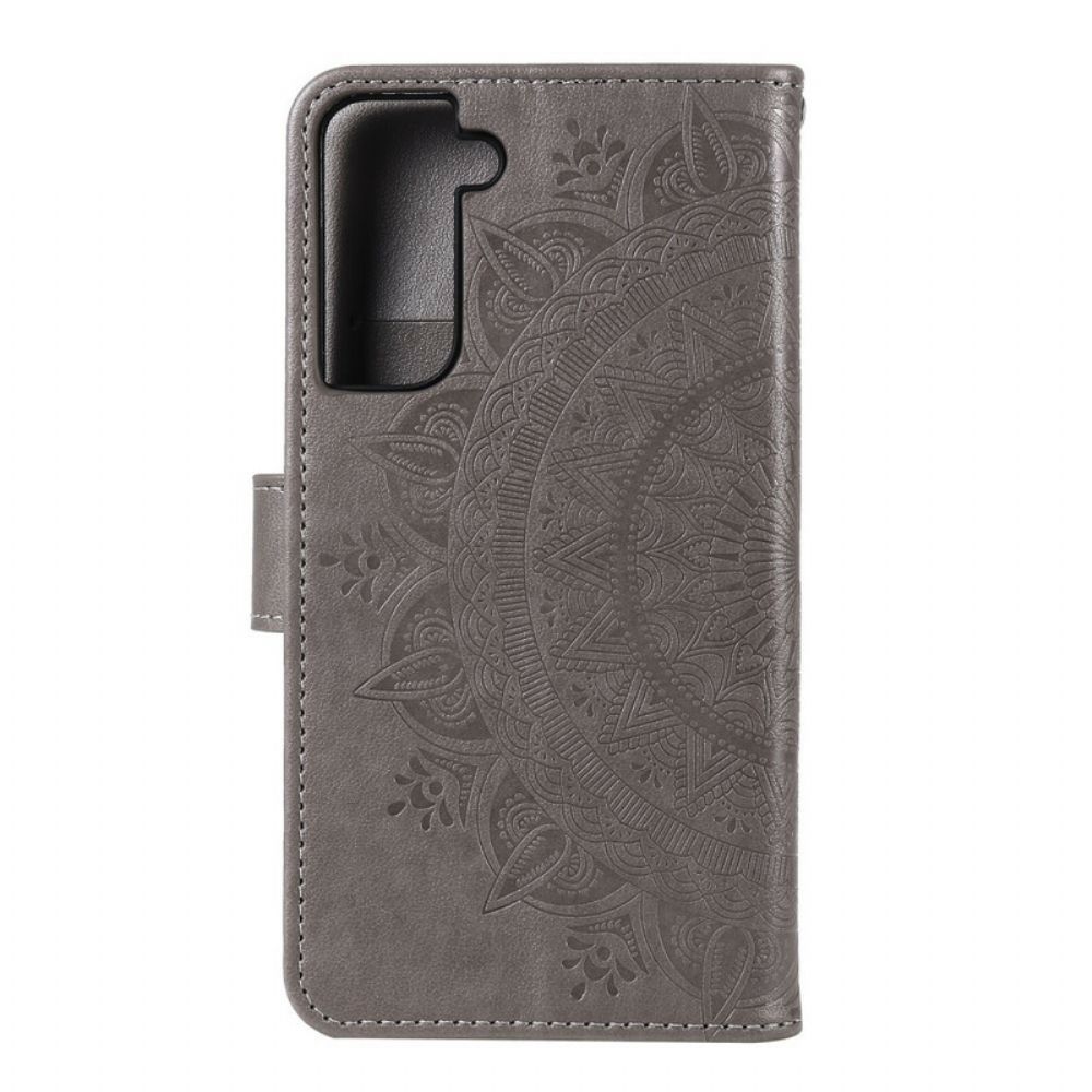 Folio-hoesje voor Samsung Galaxy S21 Plus 5G Zon Mandala