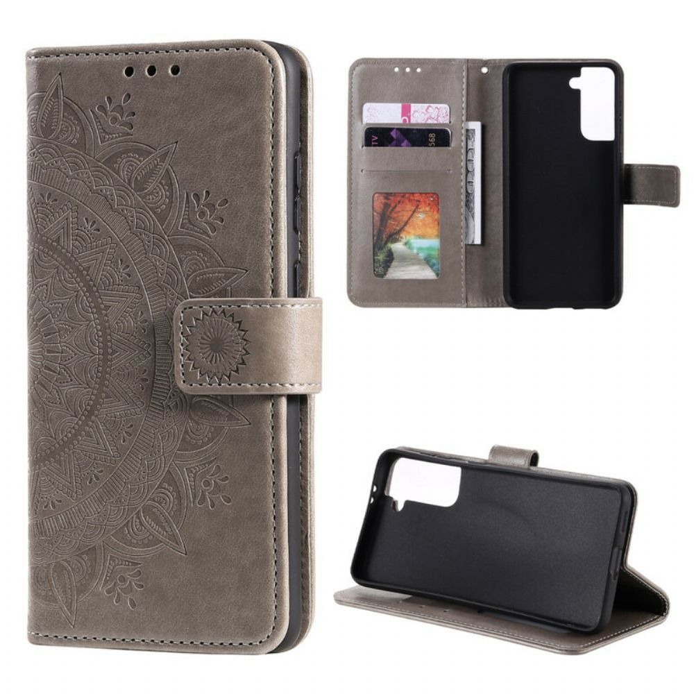 Folio-hoesje voor Samsung Galaxy S21 Plus 5G Zon Mandala