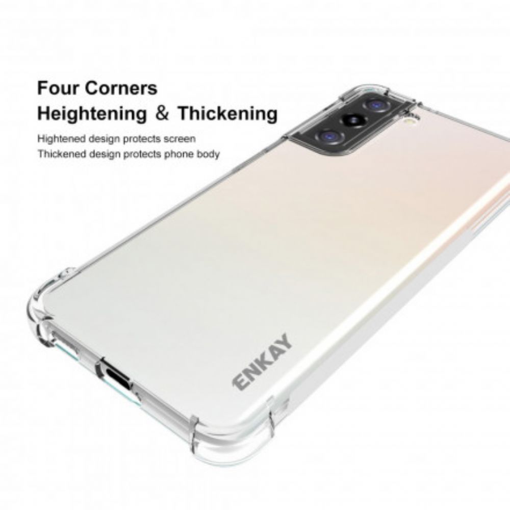 Hoesje voor Samsung Galaxy S21 Plus 5G Combo En Enkay Gehard Glas