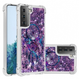 Hoesje voor Samsung Galaxy S21 Plus 5G Pailletten Dromenvanger