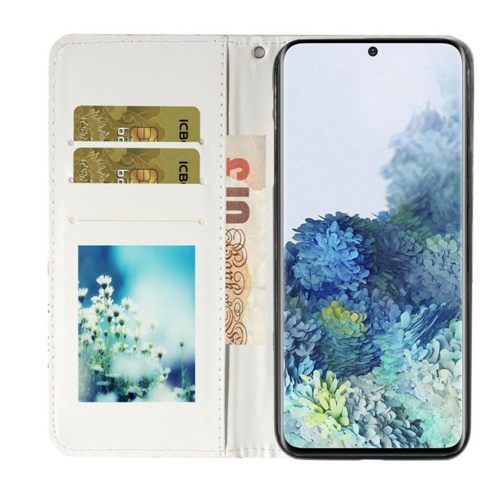 Leren Hoesje voor Samsung Galaxy S21 Plus 5G Uil In Mandala