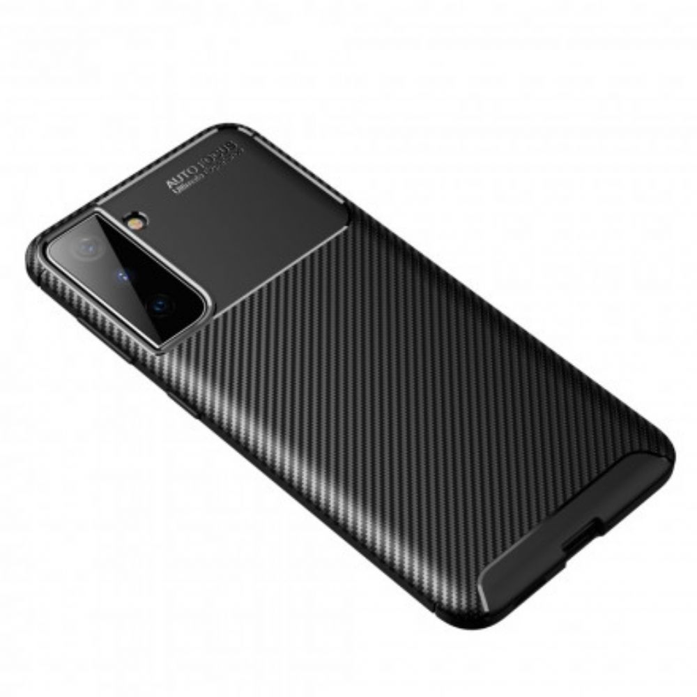 Telefoonhoesje voor Samsung Galaxy S21 Plus 5G Flexibele Koolstofvezeltextuur