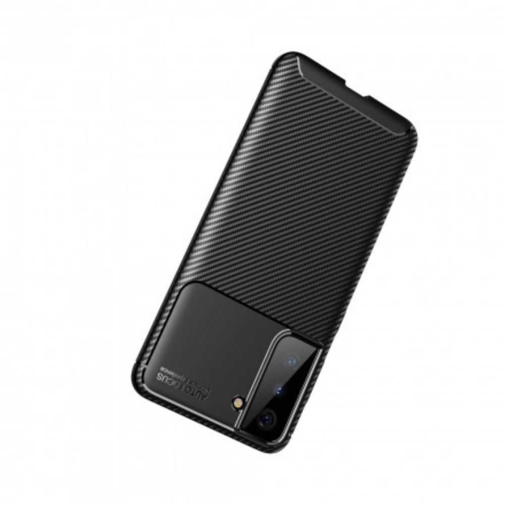 Telefoonhoesje voor Samsung Galaxy S21 Plus 5G Flexibele Koolstofvezeltextuur