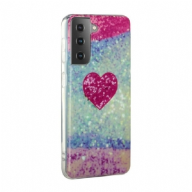 Telefoonhoesje voor Samsung Galaxy S21 Plus 5G Glitterhart