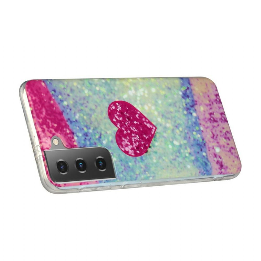 Telefoonhoesje voor Samsung Galaxy S21 Plus 5G Glitterhart