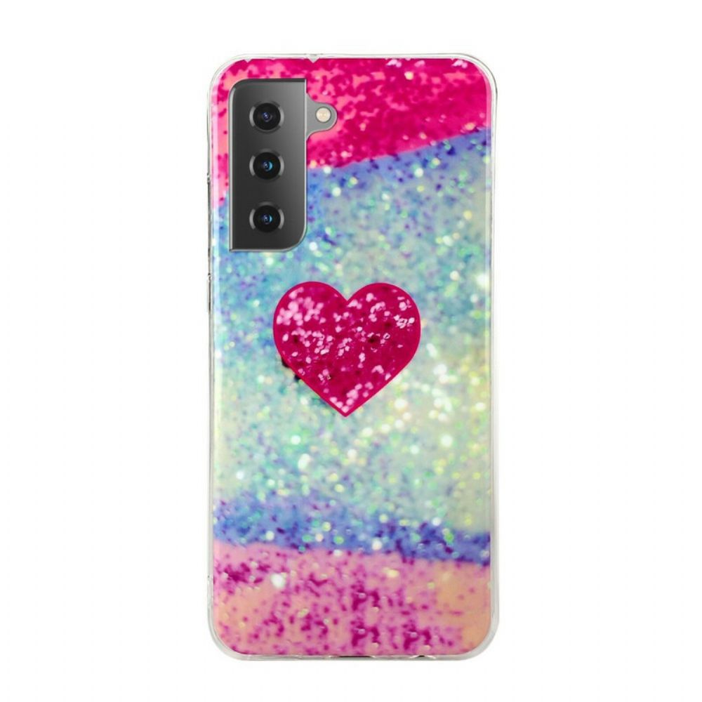 Telefoonhoesje voor Samsung Galaxy S21 Plus 5G Glitterhart