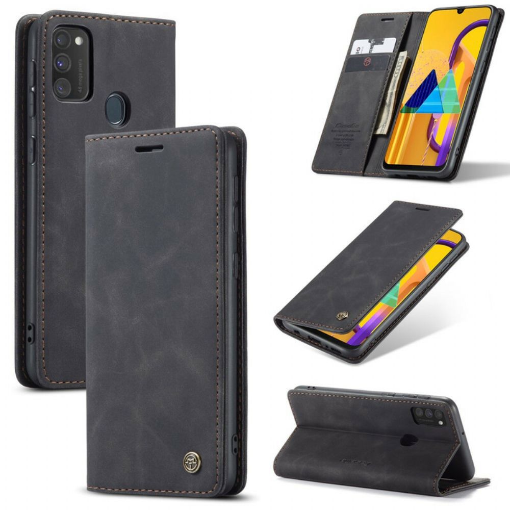 Bescherming Hoesje voor Samsung Galaxy M21 Folio-hoesje Caseme Kunstleer