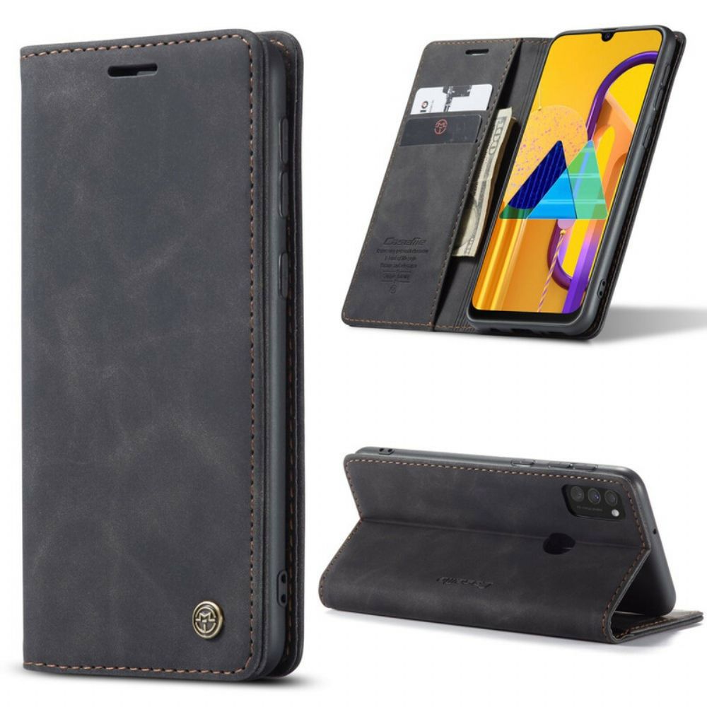 Bescherming Hoesje voor Samsung Galaxy M21 Folio-hoesje Caseme Kunstleer