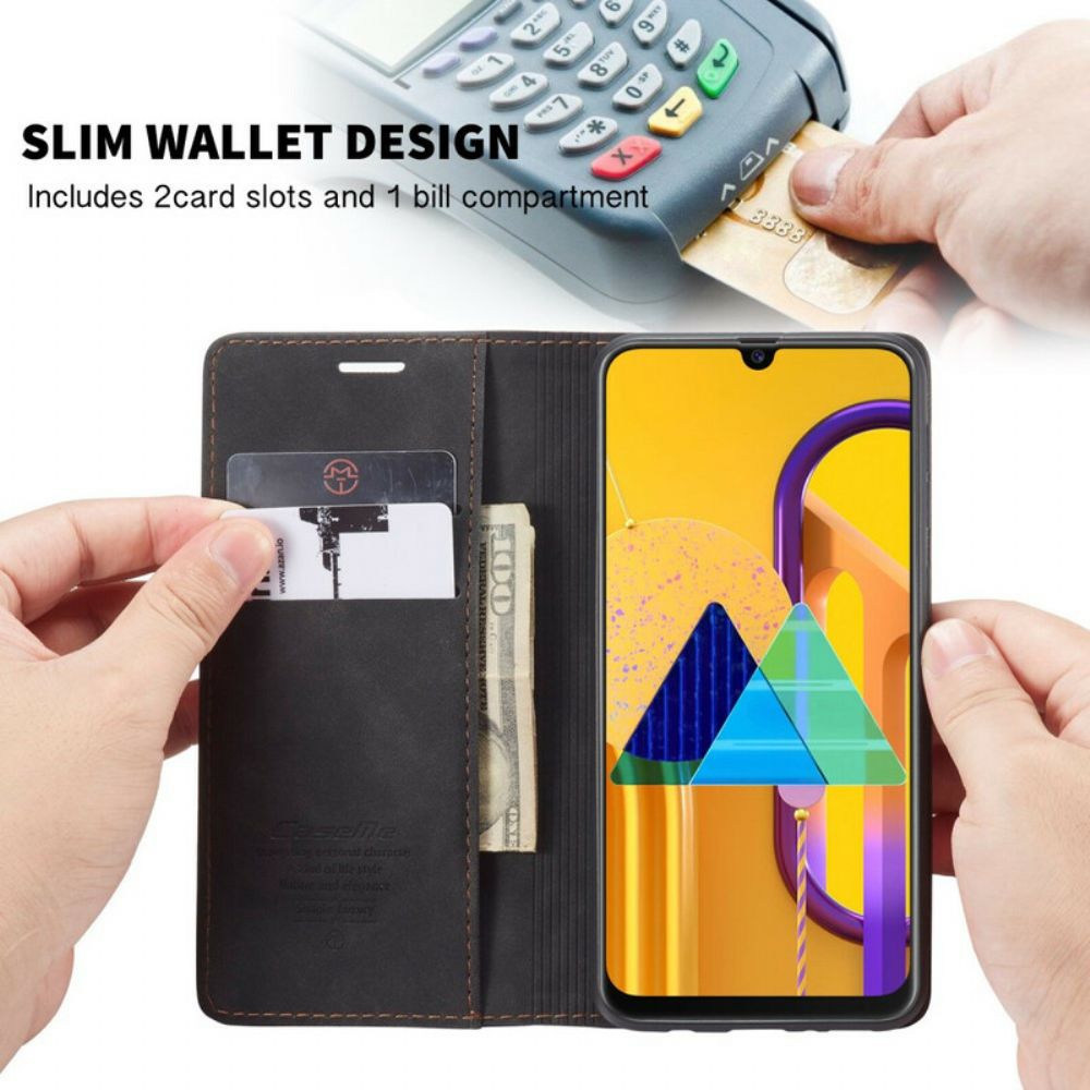 Bescherming Hoesje voor Samsung Galaxy M21 Folio-hoesje Caseme Kunstleer