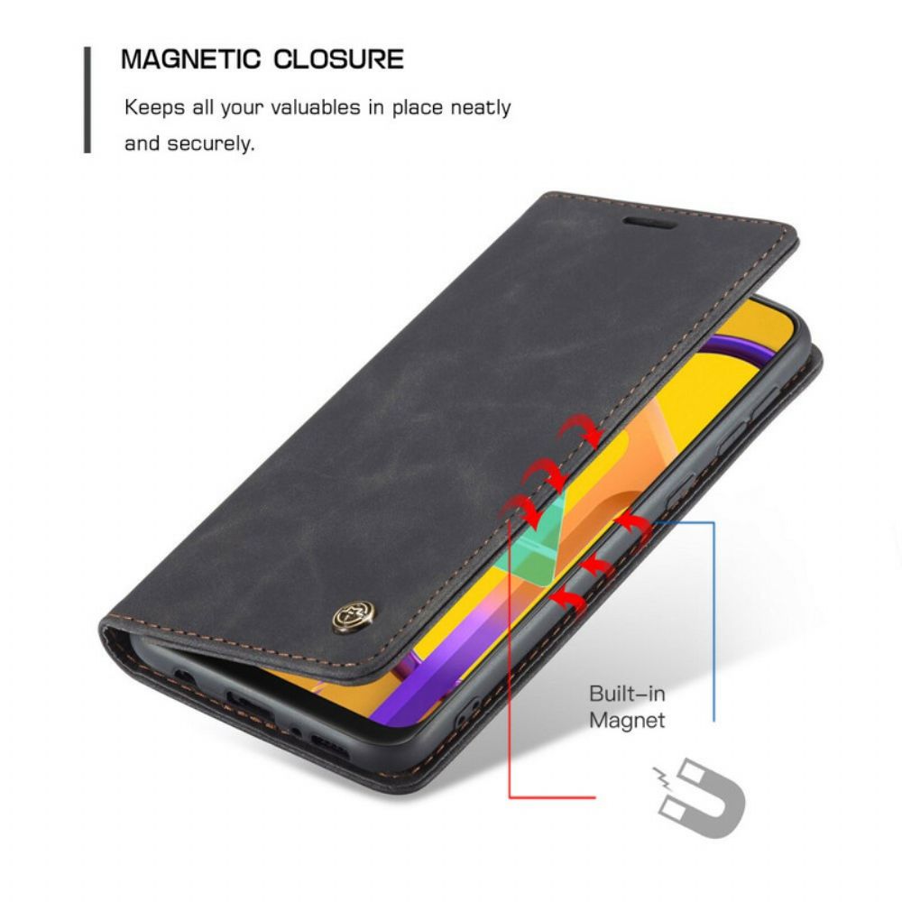 Bescherming Hoesje voor Samsung Galaxy M21 Folio-hoesje Caseme Kunstleer