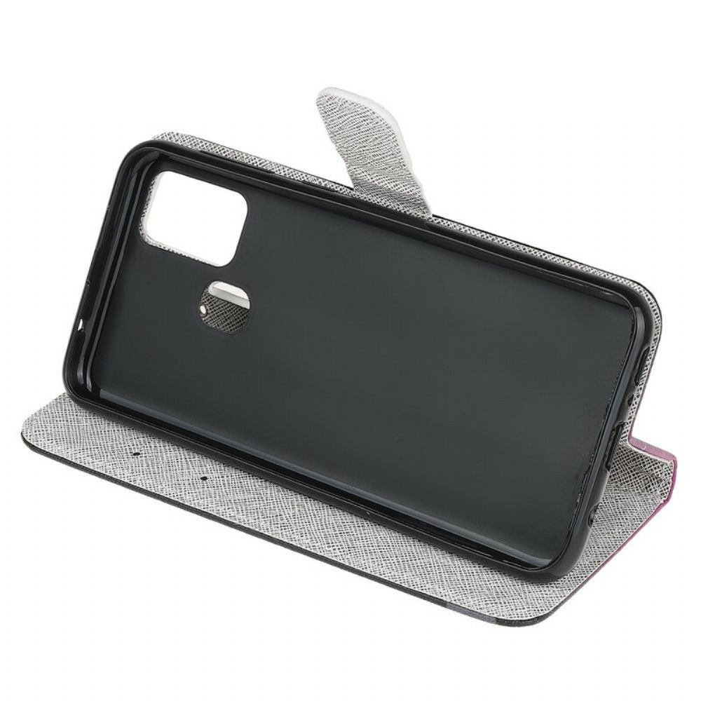 Folio-hoesje voor Samsung Galaxy M21 Met Ketting Thong Libellen