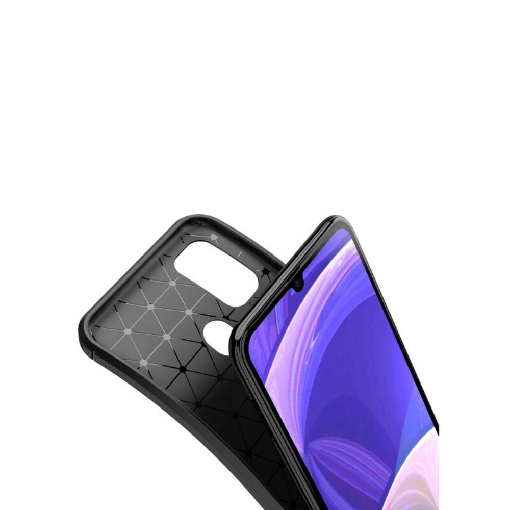 Hoesje voor Samsung Galaxy M21 Flexibele Koolstofvezeltextuur