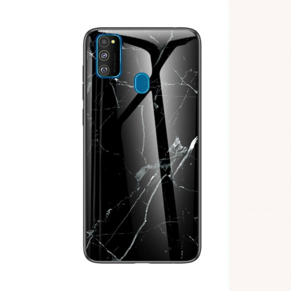 Hoesje voor Samsung Galaxy M21 Premium Kleur Gehard Glas