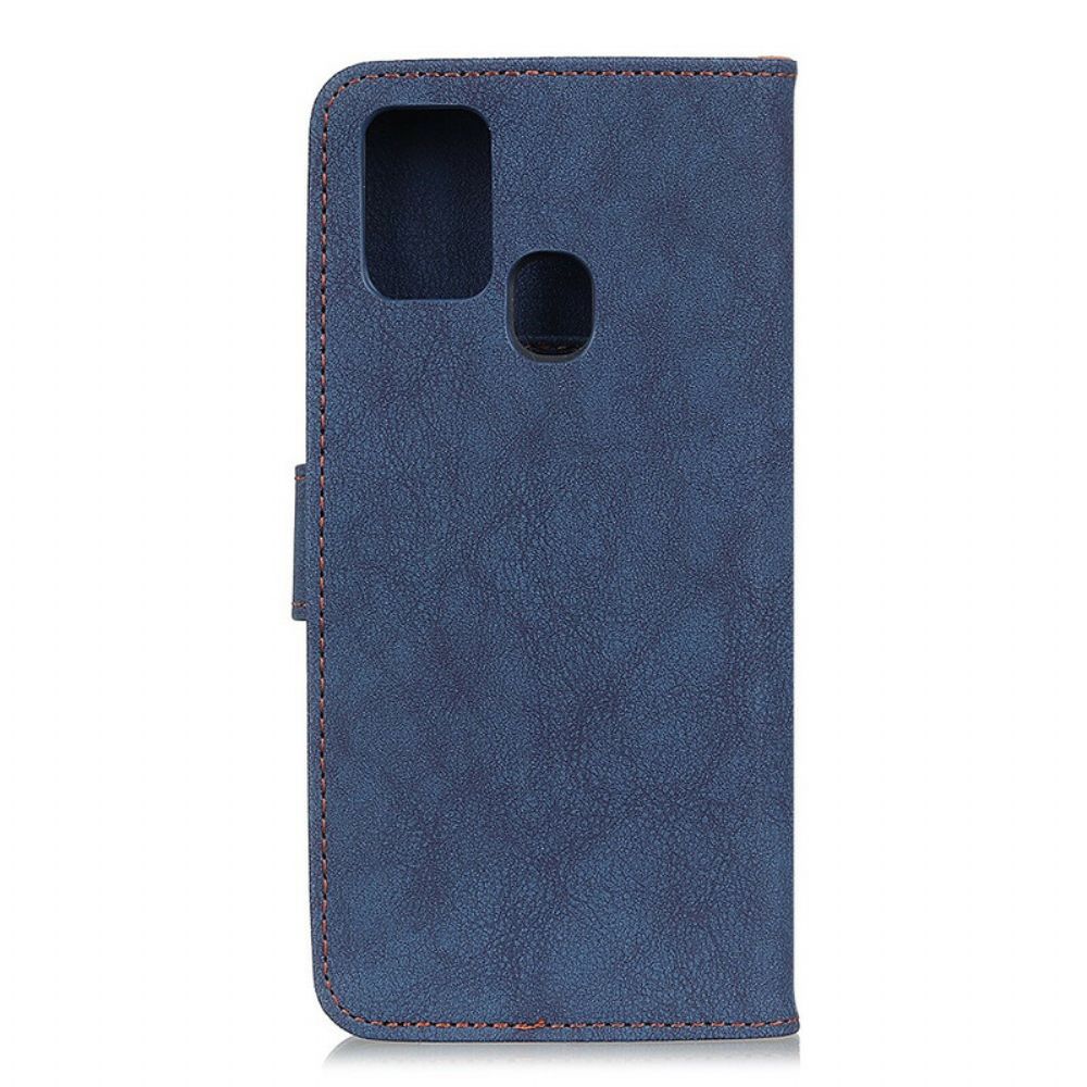 Leren Hoesje voor Samsung Galaxy M21 Retro Split Kunstleer Khazneh