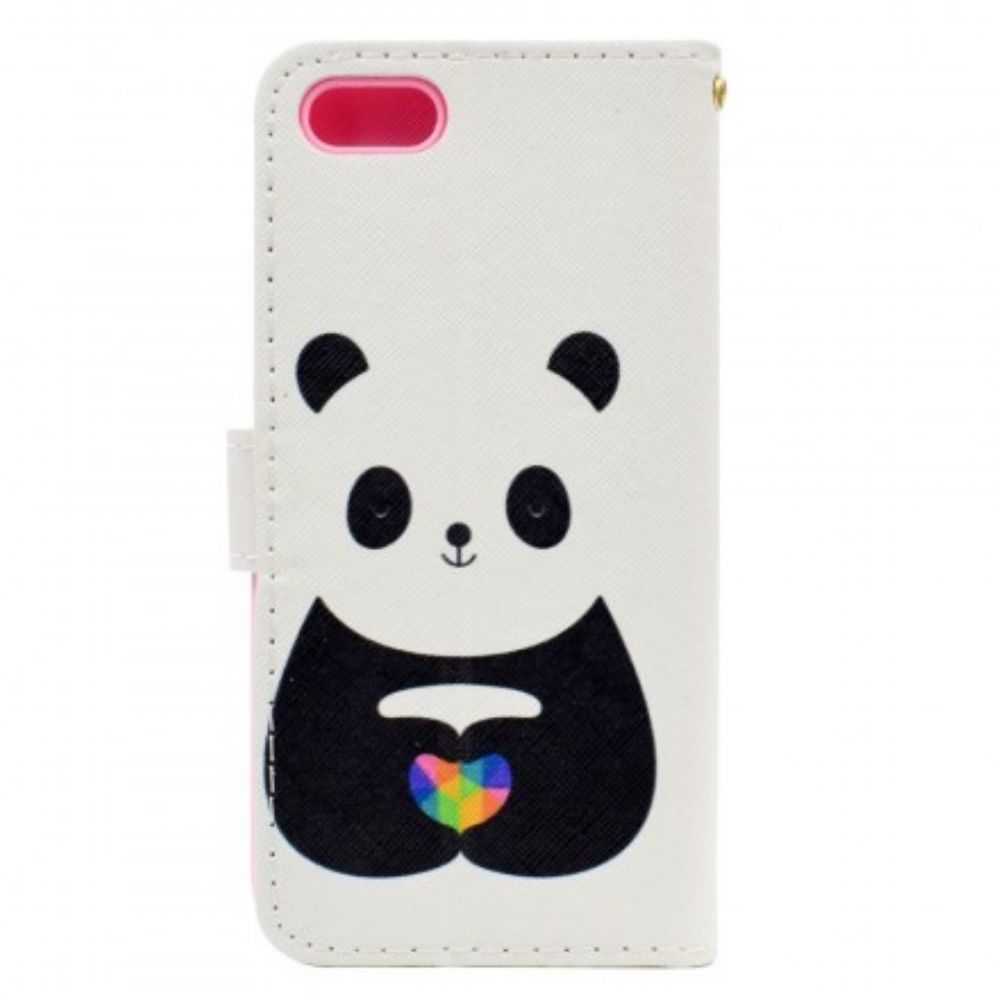 Flip Case voor Huawei Y5 2018 Panda Liefde