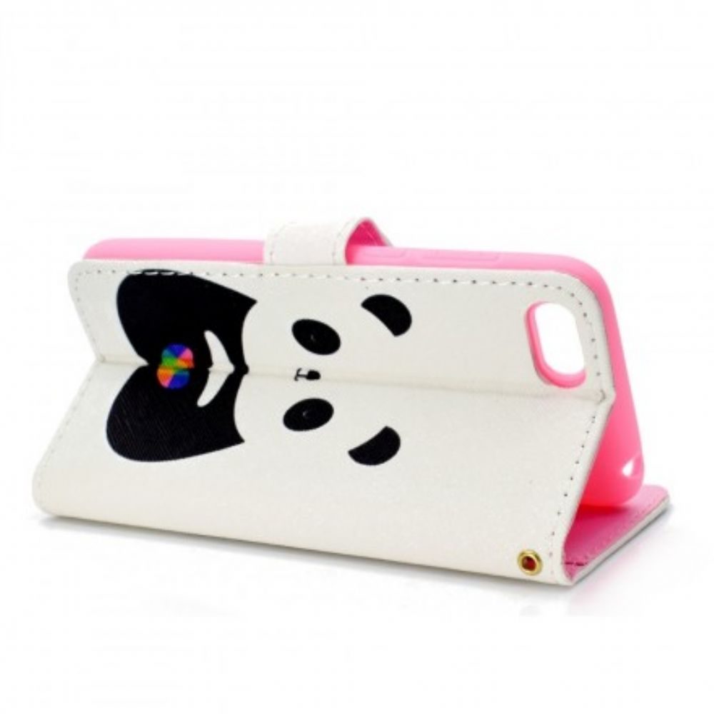 Flip Case voor Huawei Y5 2018 Panda Liefde